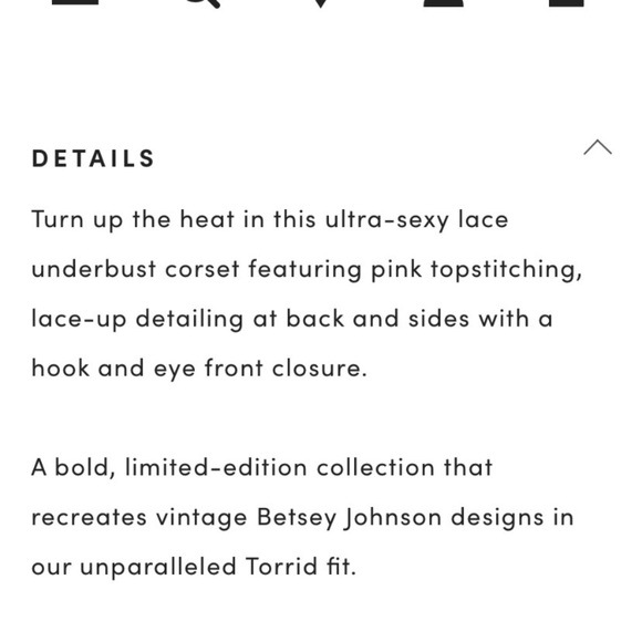 Torrid Size 1 Betsey Johnson Underbust Corset NWT - Picture 5 of 7
